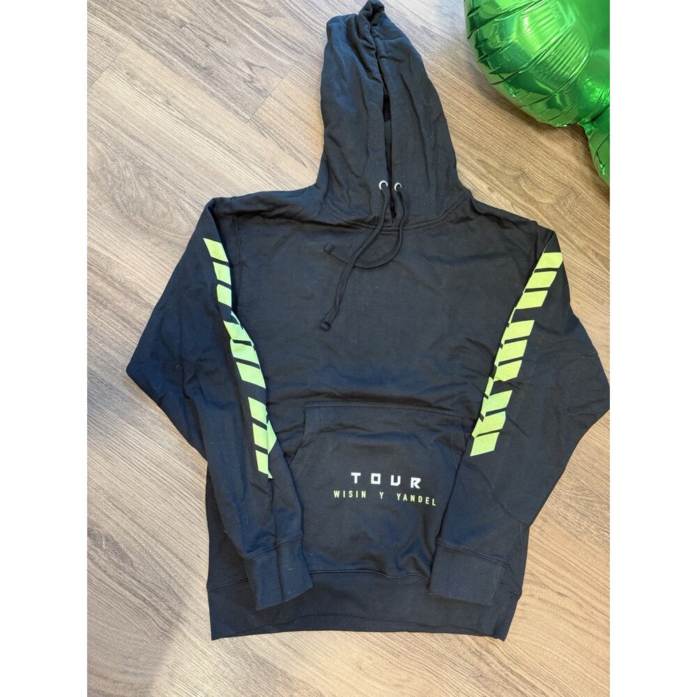 Wisin Y Yandel Como Antes Tour Hoodie Black Neon Green Mens Small Thread Shop